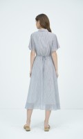 SIXDO Woven Flared Dress for Women